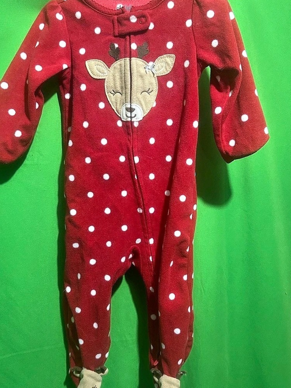 Child of Mine Baby Polka Dot Footie Size 6-9M Like New